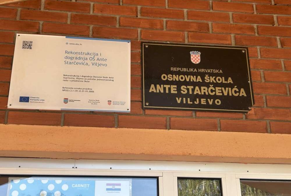 Rekonstrukcija i izgradnja Osnovne škole Ante Starčevića, Viljevo za potrebe jednosmjenskog rada i cjelodnevne škole
