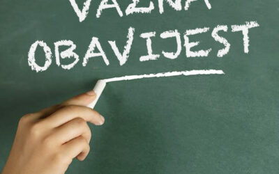 OBAVIJEST O ZAVRŠETKU NASTAVNE GODINE