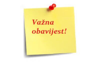 VAŽNA OBAVIJEST – OSIGURANJE UČENIKA